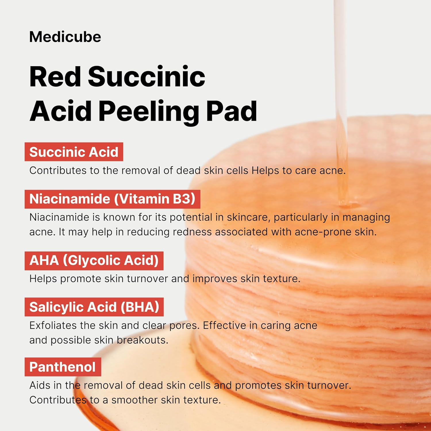 Medicube Red Succinic Acid Panthenol Pads