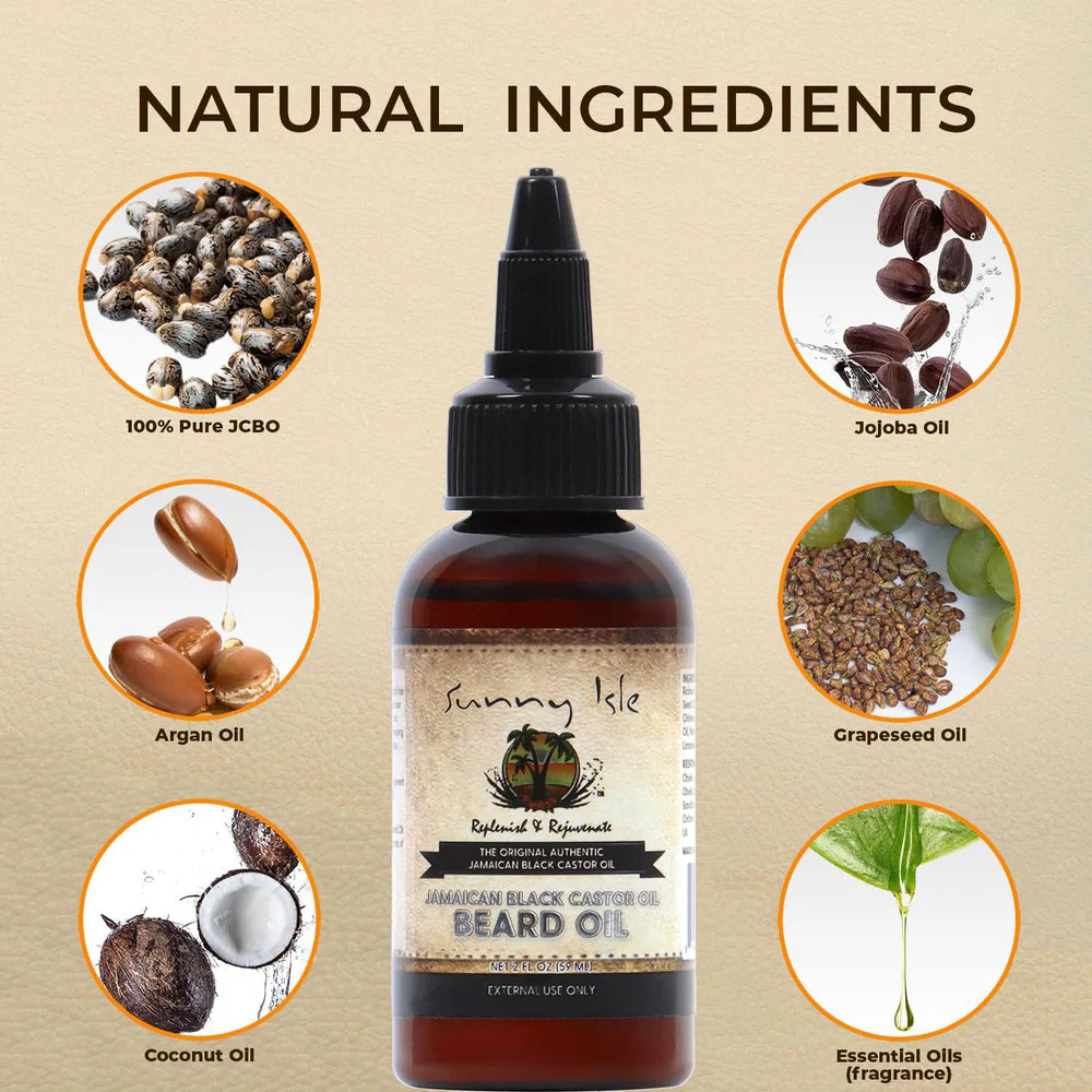 Sunny Isle Jamaican Black Castor Oil Beard Oil 59ml