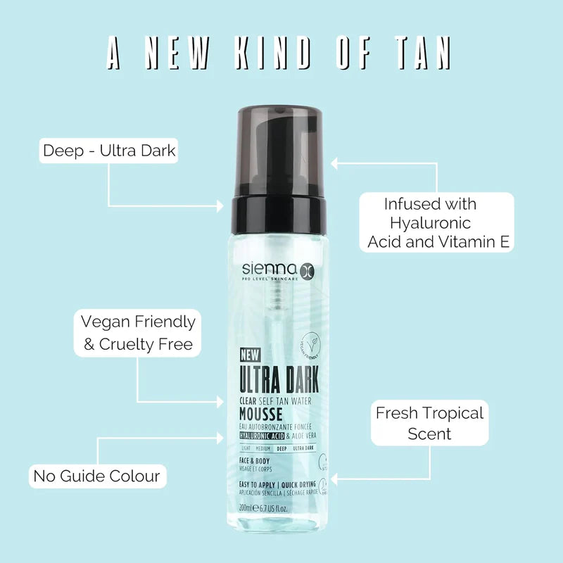 Sienna X Self tan (dark) clear mousse 190ml