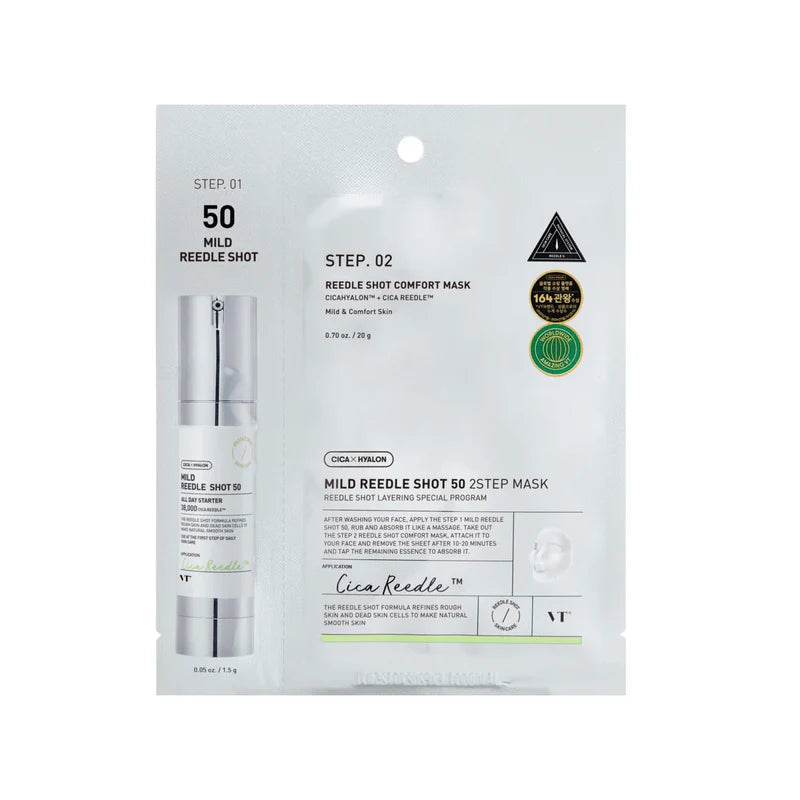 VT Cosmetics Mild Reedle Shot 50 2 step mask