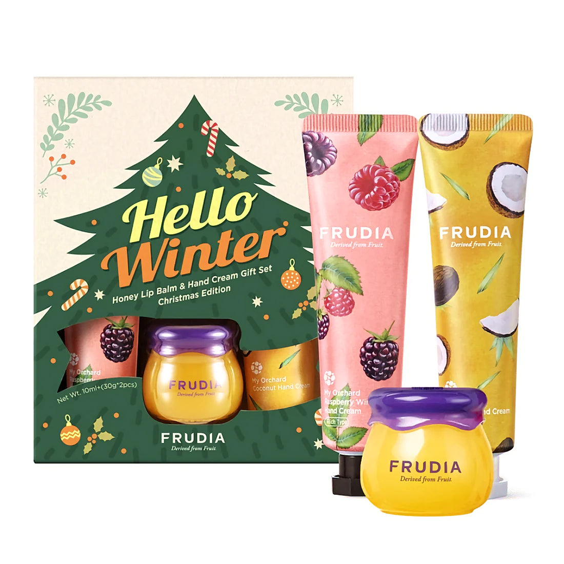 Frudia Honey Lip Balm &amp; Hand Cream Gift Set HELLO WINTER CHRISTMAS EDITION