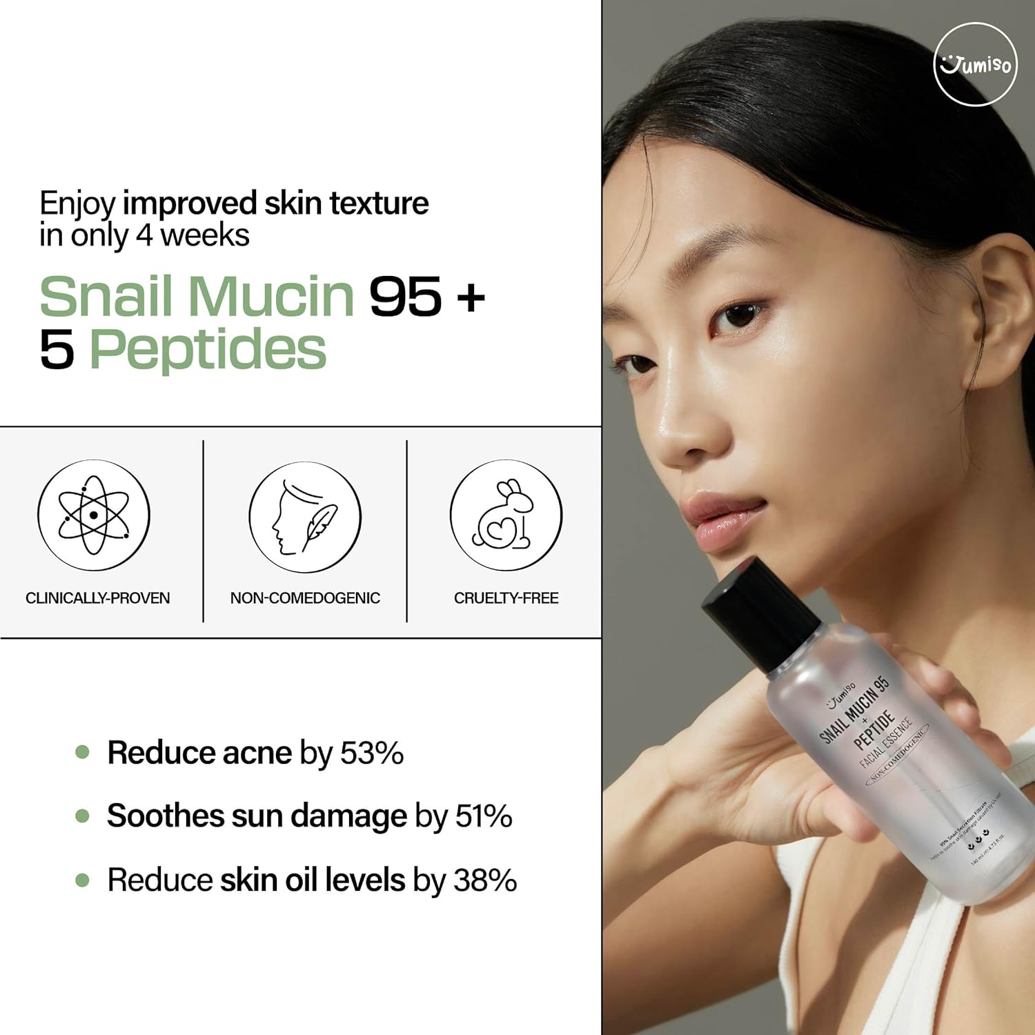 JUMISO Snail Mucin 95% + Peptide Essence 4.73 fl.oz / 140ml