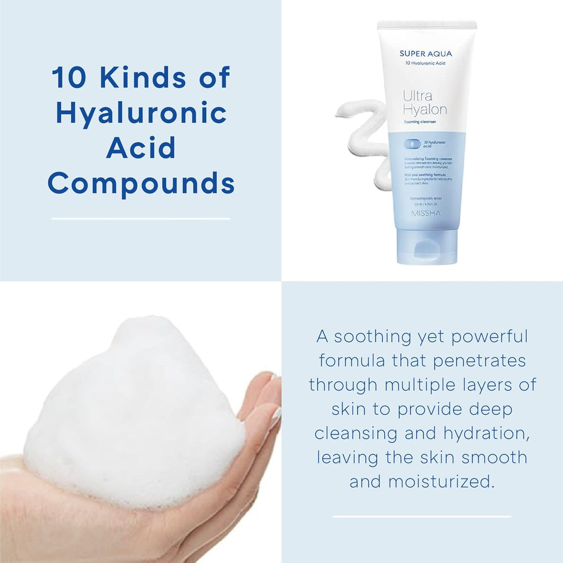Missha Super Aqua Ultra Hyalon Foaming Cleanser