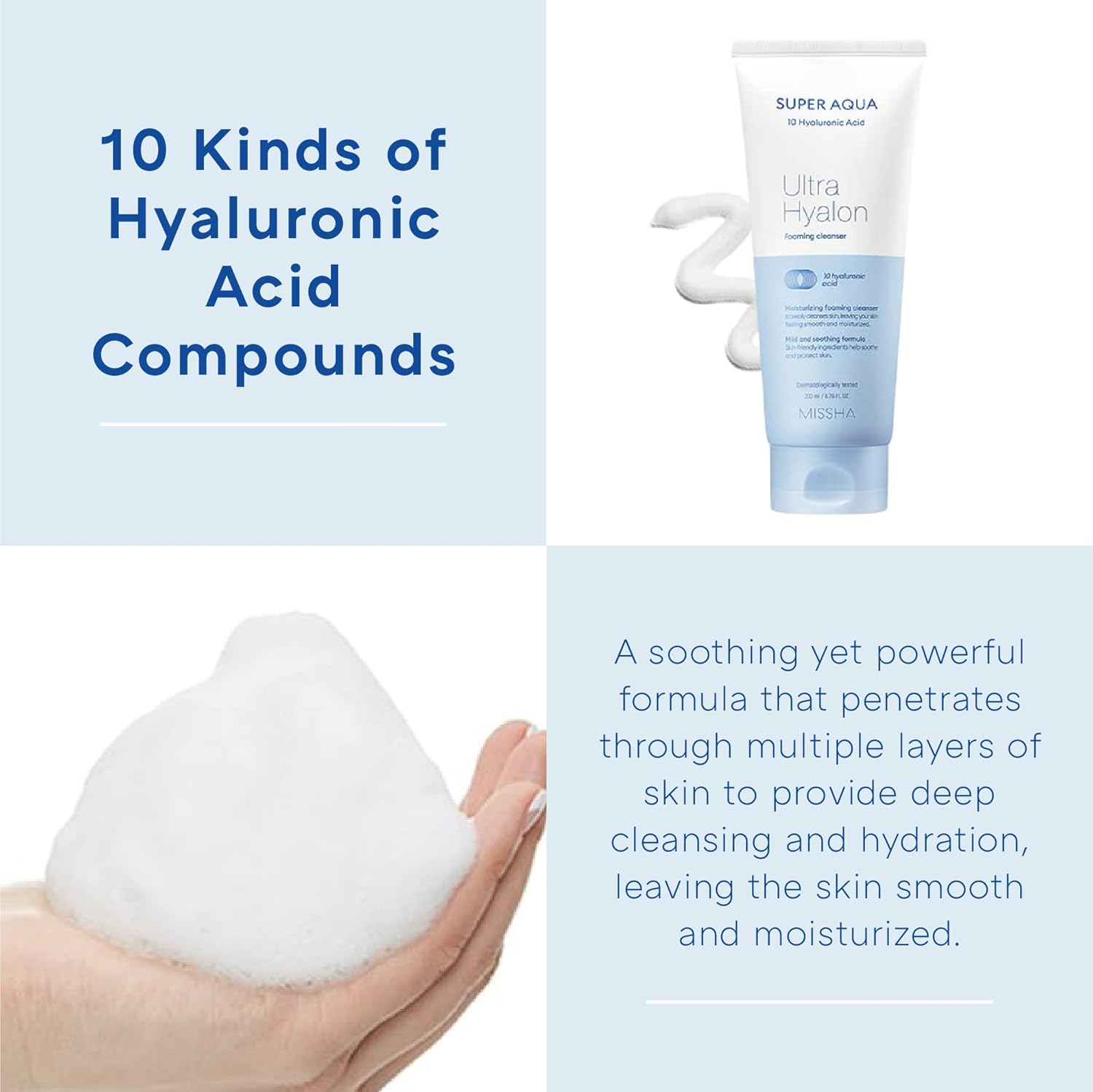Missha Super Aqua Ultra Hyalon Foaming Cleanser