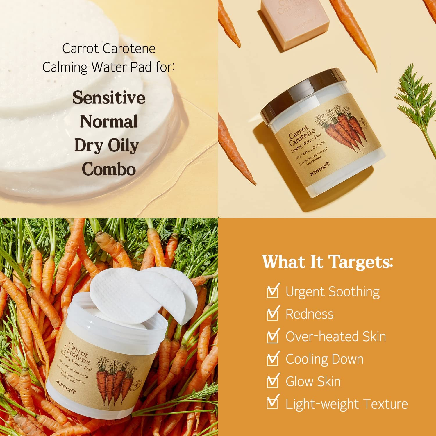 SKINFOOD Carrot Carotene Calming Water Pad