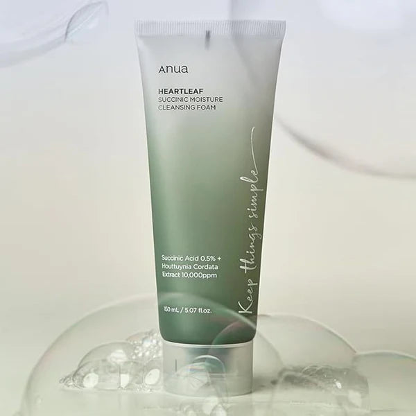 Anua HEARTLEAF SUCCINIC MOISTURE CLEANSING FOAM 150ml 2