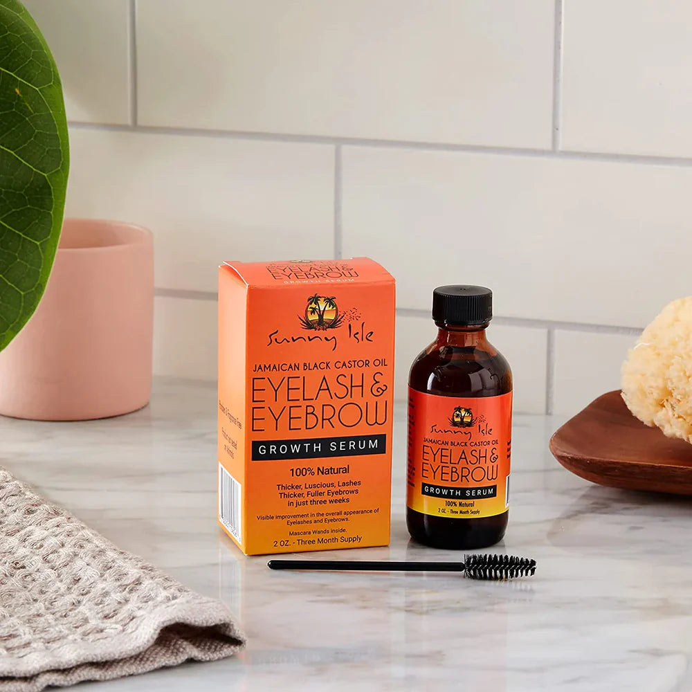 Sunny Isle Jamaican Black Castor Oil Eyelash &amp; Eyebrow Growth Serum 2oz