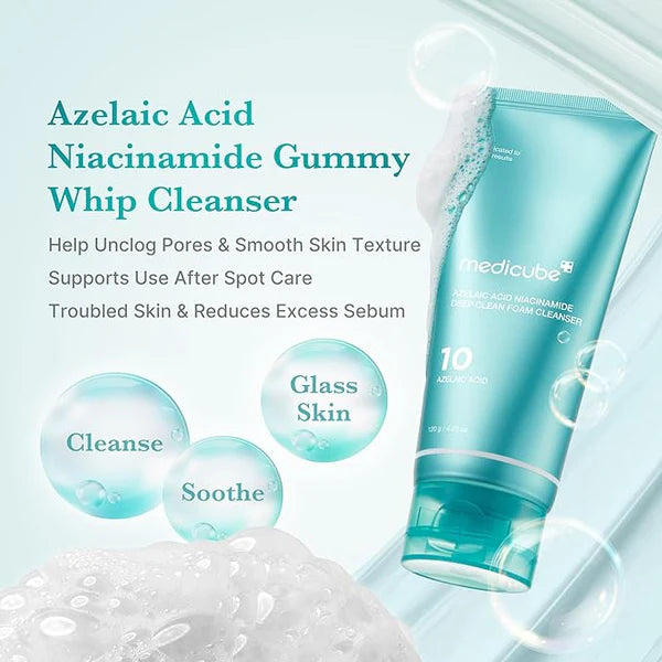 Medicube Azelaic Acid Niacinamide Deep Clean Foam Cleanser 120g