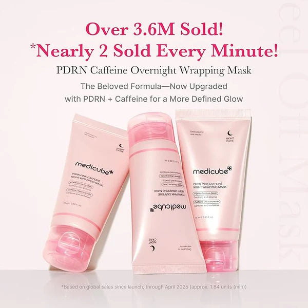 Medicube PDRN Pink Caffeine Overnight Wrapping Mask 75ml 2