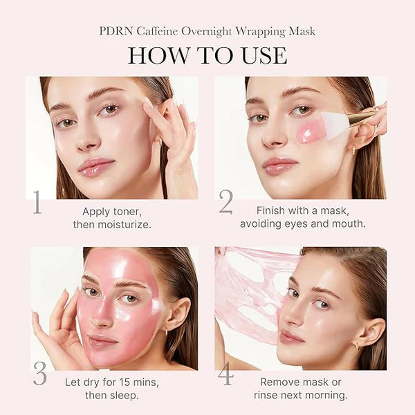 Medicube PDRN Pink Caffeine Overnight Wrapping Mask 75ml 3