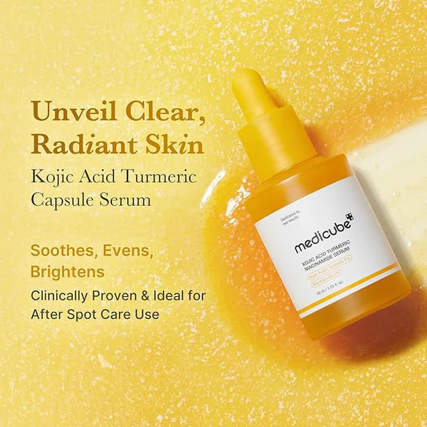 Medicube Kojic Acid Turmeric Clarifying & Balancing Capsule Serum 30ml