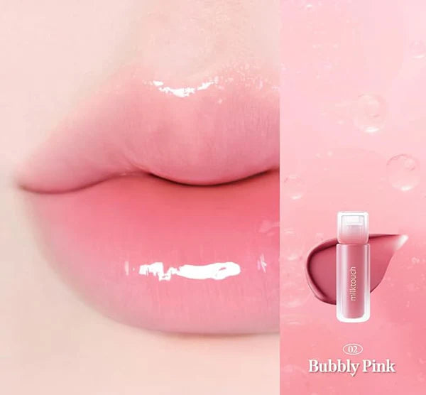 milktouch Dew Stain Sheer Lip Gloss 02 Bubbly Pink