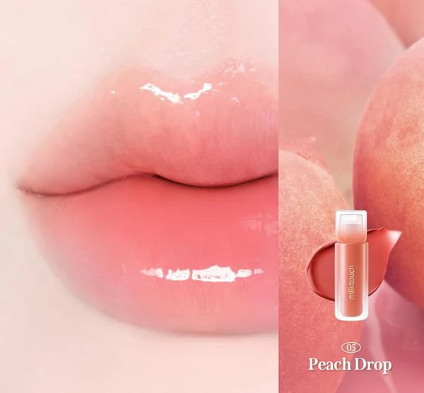 milktouch Dew Stain Sheer Lip Gloss 05 Peach Drop