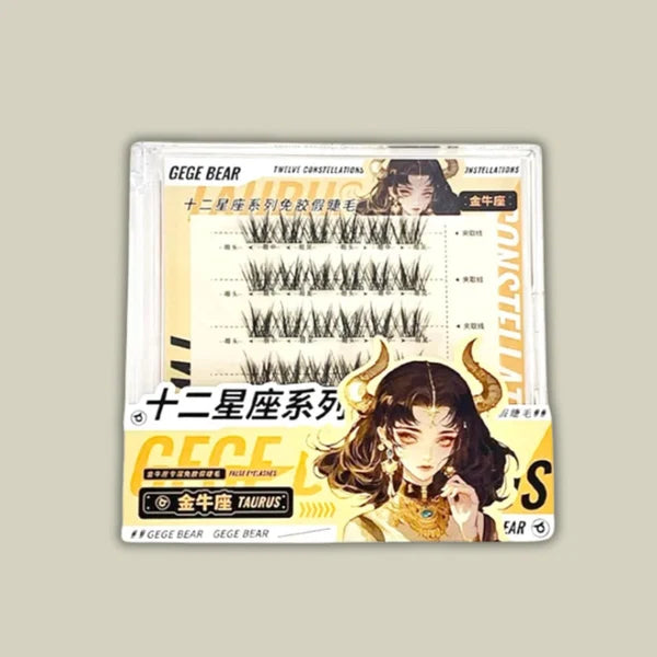 Gege Bear Twelve Constellations Glue Free False Eyelashes - Taurus [