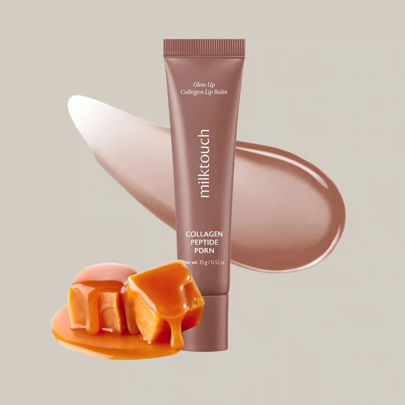 milktouch Glow Up Collagen Lip Balm Caramel fondue